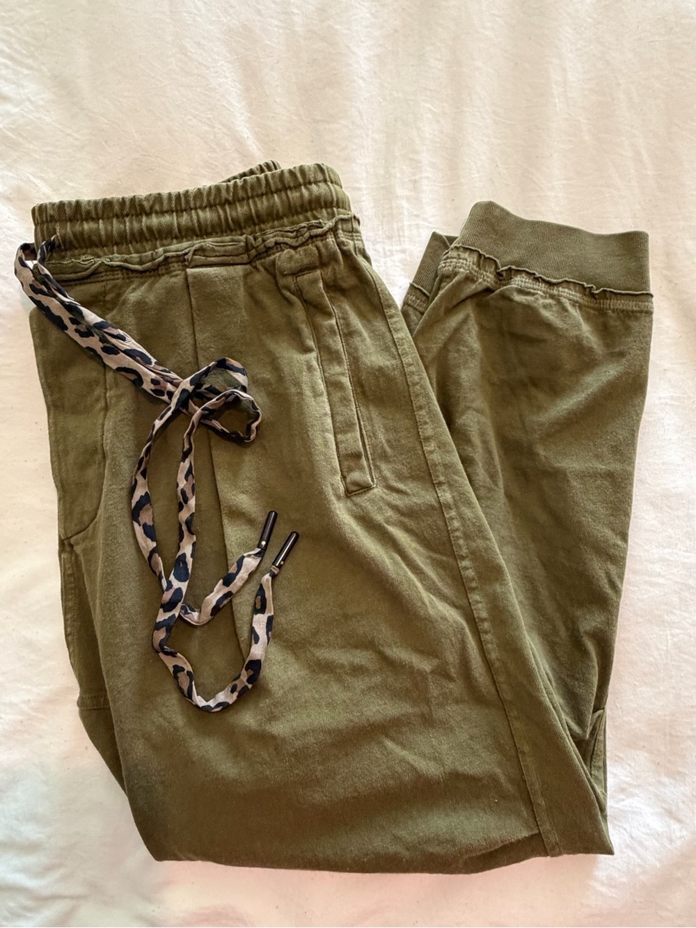 R13 Olive Harem Sweatpants Enzyme Wash Joggers Size M